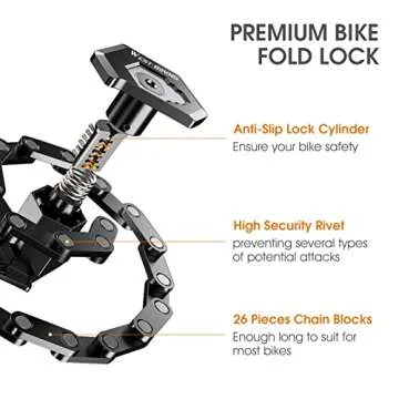 ICOCPRO Folding Bike Lock – High Security, Compact Design