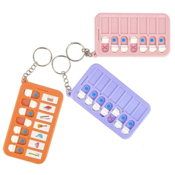 ZBJBinCH Chore Planning Chart Key Chains 3 Pcs Chore Schedule Key Rings Daily Weekly Memo Checklist ...