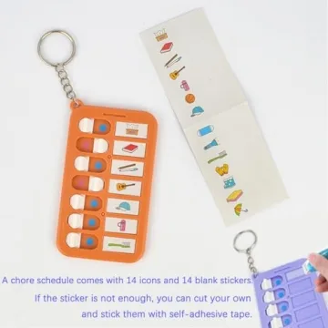Chore Planning Key Chains 3-Pack for Kids and Adults