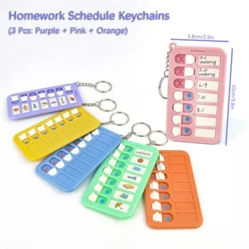 Chore Planning Key Chains 3-Pack for Kids and Adults