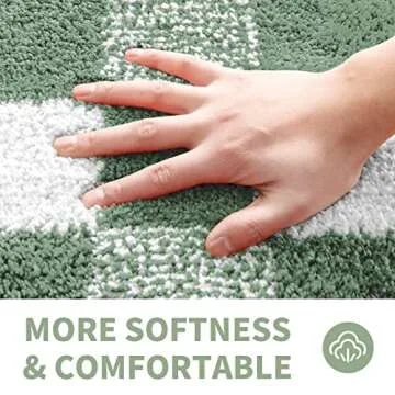 CozeCube Checkered Bath Mat - Fluffy and Non-Slip