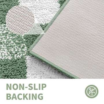 CozeCube Checkered Bath Mat - Fluffy and Non-Slip