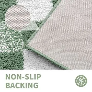 CozeCube Checkered Bath Mat - Fluffy and Non-Slip