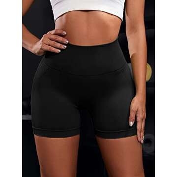 OVESPORT 3 Piece Workout Shorts - Seamless Scrunch Butt Lifting High Waisted Yoga Gym Booty Running ...