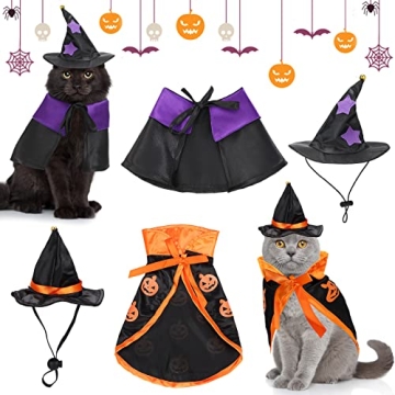 Stylish Halloween Wizard Pet Costume for Kittens and Puppies