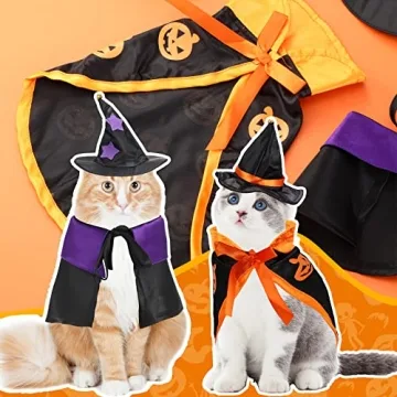 Stylish Halloween Wizard Pet Costume for Kittens and Puppies