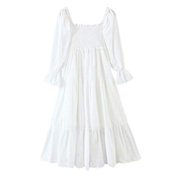 R.Vivimos Cotton Off-Shoulder Boho Midi Dress for Summer