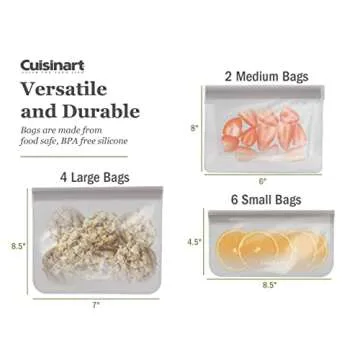 Cuisinart Reusable Food Storage Bags for Food and Snacks