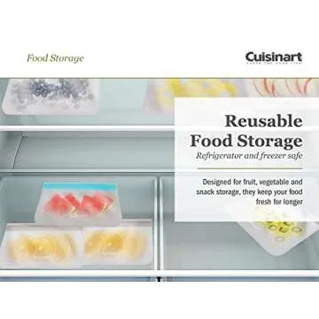 Cuisinart Reusable Food Storage Bags for Food and Snacks
