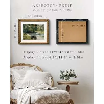 Elegant Vintage Gold Framed Wall Art for Home Decor