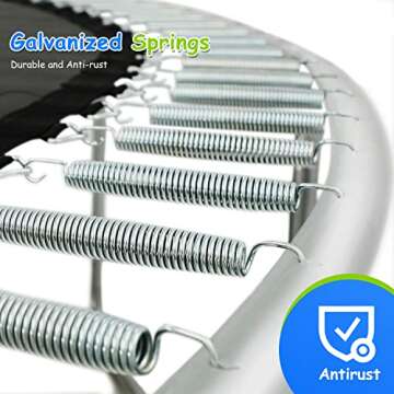 JUPA 15FT 14FT 12FT 10FT 8FT Outdoor Trampoline with Safety Enclosure Net All Accessories, 425LBS Weight Capacity Trampoline for Kids and Adults,Complies with ASTM Standards(15FT)