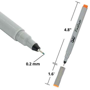 Mr. Pen- Fineliner Pens, 0.2 mm, 6 Pack, Ultra Fine, No Bleed for Bible, Assorted Colors, Art Pens, Fine Point for Drawing, Sketching, Liner