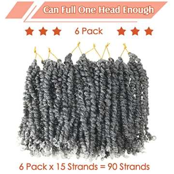 6 Packs Passion Twist Crochet Hair – Stylish & Lightweight