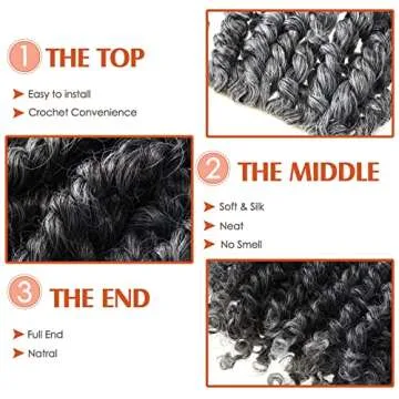 6 Packs Passion Twist Crochet Hair – Stylish & Lightweight