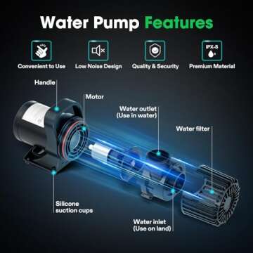 VIVOSUN 3000 GPH Water Pump - Quiet and Reliable