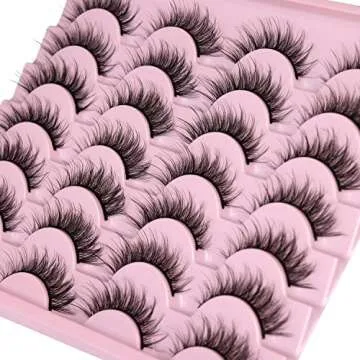 Wispy Lashes 14mm Cat Eye False Eyelashes Natural Look Faux Mink Lashes Fluffy Short Natural Lashes Pack by Kiromiro