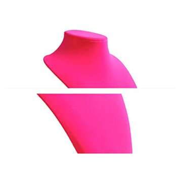 Comelyjewel 3pcs/Pack 9 Inches Velvet Necklace Holder, Jewelry Organizer for Women, Elegant Jewelry Organizers and Storage Solution, Mannequins Bust Stand for Necklaces and Accessories (Pink)