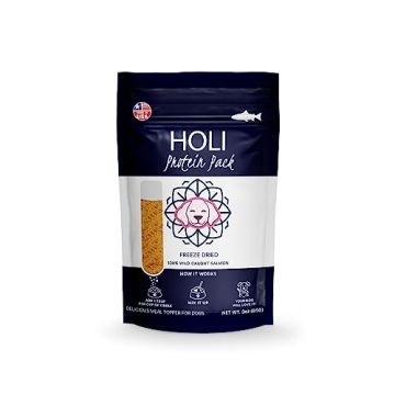 HOLI Freeze Dried Salmon Dog Food Topper for Picky Eaters