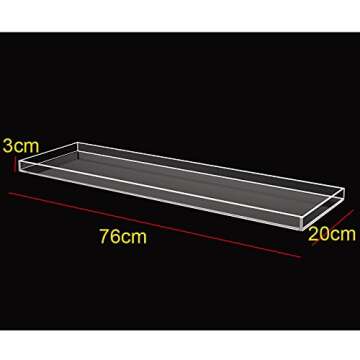 ONELUX Durable Clear Acrylic Towel Tray,Lucite Bathtub Caddy