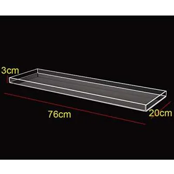 ONELUX Durable Clear Acrylic Towel Tray,Lucite Bathtub Caddy