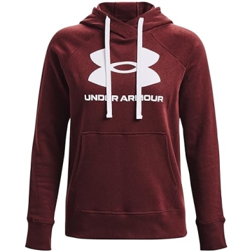 Stylish Under Armour Women's Rival Fleece Logo Hoodie - Chestnut Red in Medium