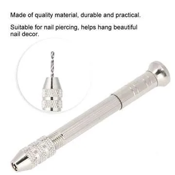 Manual Nail Art Piercing Tool Nail DIY Pendant Punch Manicure Accessory Nail Art Dangles Drill Charm Piercing UV Gel Acrylic