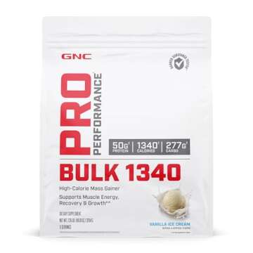 GNC Pro Performance Bulk 1340 Mass Gainer Protein Powder | 50g Protein, 1340 Calories, Gluten Free |...