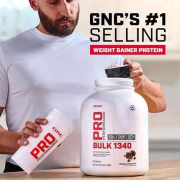 GNC Pro Performance Bulk 1340 Mass Gainer Protein Powder | 50g Protein, 1340 Calories, Gluten Free | Banned Substance Tested High Calorie Mass Gainer | Supports Muscle Energy, Recovery and Growth |