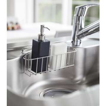 Yamazaki Home Refillable Hand Soap Pump | Bathroom, Kitchen | Plastic | Dispenser, One Size, Black