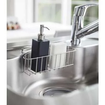 Yamazaki Home Refillable Hand Soap Pump | Bathroom, Kitchen | Plastic | Dispenser, One Size, Black