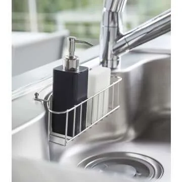 Yamazaki Home Refillable Hand Soap Pump | Bathroom, Kitchen | Plastic | Dispenser, One Size, Black