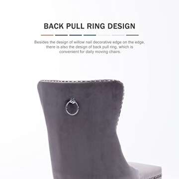 Luxurious Kiztir Velvet Dining Chairs Set of 4 for Home