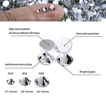 Yantuo Clear Rhinestones 1440pcs for Crafting