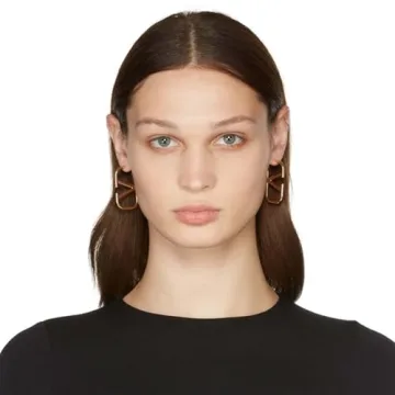 Luxurious 18K Gold V-Shaped Earrings for Women