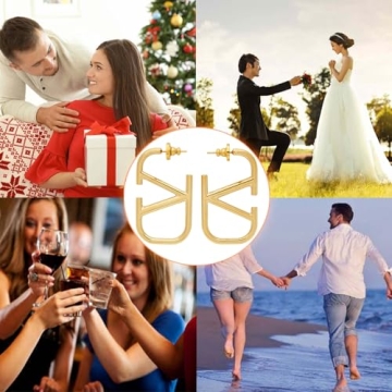 Luxurious 18K Gold V-Shaped Earrings for Women