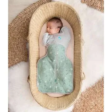 Love to Dream Swaddle UP, Baby Sleep Sack, Self-Soothing Swaddles for Newborns, Get Longer Sleep, Snug Fit Helps Calm Startle Reflex, Suitable for All Seasons, 13-19 lbs, North Star Olive