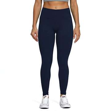 Aoxjox Scrunch Seamless Leggings for Women High Waisted Tummy Control 2.0 Smile Contour Workout Leggings Yoga Pants (Navy Peony Marl, Small)