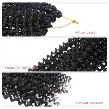 Glinda Passion Twist Hair 18 Inches 6 Packs Water Wave Crochet Braids for Passion Twist Braiding Hair Synthetic Crochet Hair Extensions