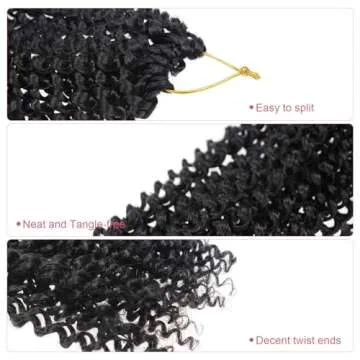 Glinda Passion Twist Hair 18 Inches 6 Packs Water Wave Crochet Braids for Passion Twist Braiding Hair Synthetic Crochet Hair Extensions