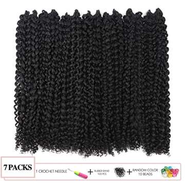 Glinda Passion Twist Hair 18 Inches 6 Packs Water Wave Crochet Braids for Passion Twist Braiding Hair Synthetic Crochet Hair Extensions
