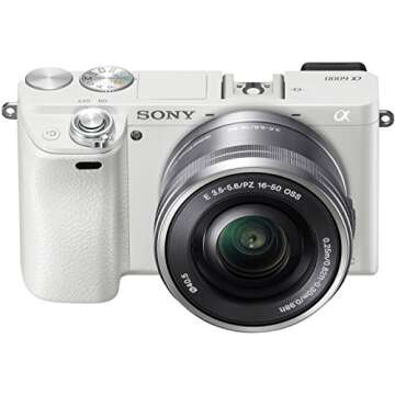 Sony Alpha a6000 Mirrorless Digital Camera with 16-50 mm Lens, 24 MP (White)