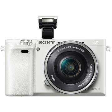 Sony Alpha a6000 Mirrorless Digital Camera with 16-50 mm Lens, 24 MP (White)