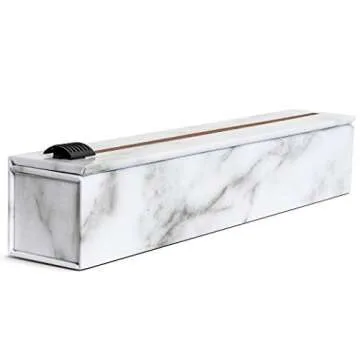 ChicWrap Carrara Marble Foil Dispenser for Stylish Cooking