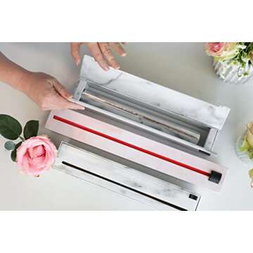 ChicWrap Carrara Marble Foil Dispenser for Stylish Cooking