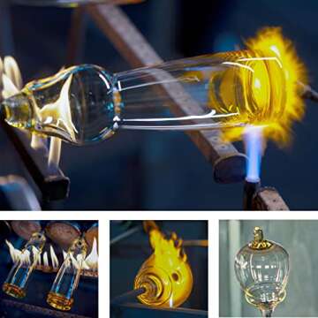 GLAZGOFLY Champagne Flutes, Premium Crystal Champagne Glasses, Hand Blown Elegant Cocktail Flutes, Sparkling Glassware Suitable for Parties, Wedding, Home Bar, Special Occasions, Set of 6