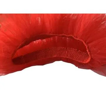 OBBUE Women's Vintage Red Tulle Puffy Ballet Skirt