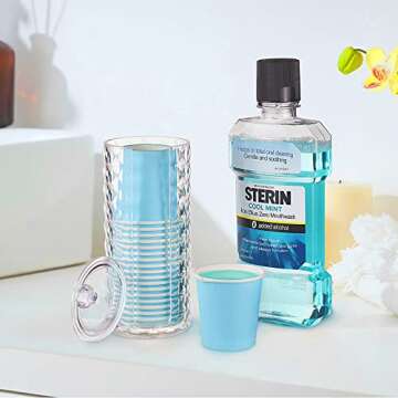 MYITYARD Clear Acrylic Bathroom Cup Dispenser for 3 oz Cups