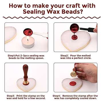 SWANGSA Wax Seal Stamp Set, Vintage 6 Pieces Christmas Sealing Wax Stamp Heads + 1 Wooden Handle Sealing Stamp Kit (Christmas Set)