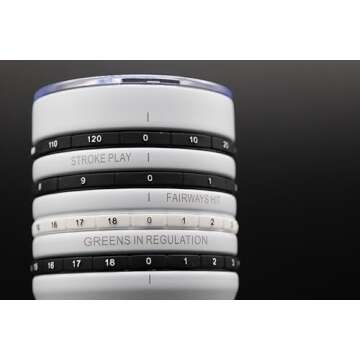 Tally Tumbler Golf Stainless Steel Cup, 30 oz Leak Proof Lid, Double Wall Insulation, Golf Tumbler with Score Keeping Counter used for strokes per hole, Greens in Regulation & Fairways Hit