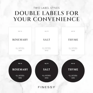 FINESSY Glass Spice Jars with Bamboo Lids – 24 Pack